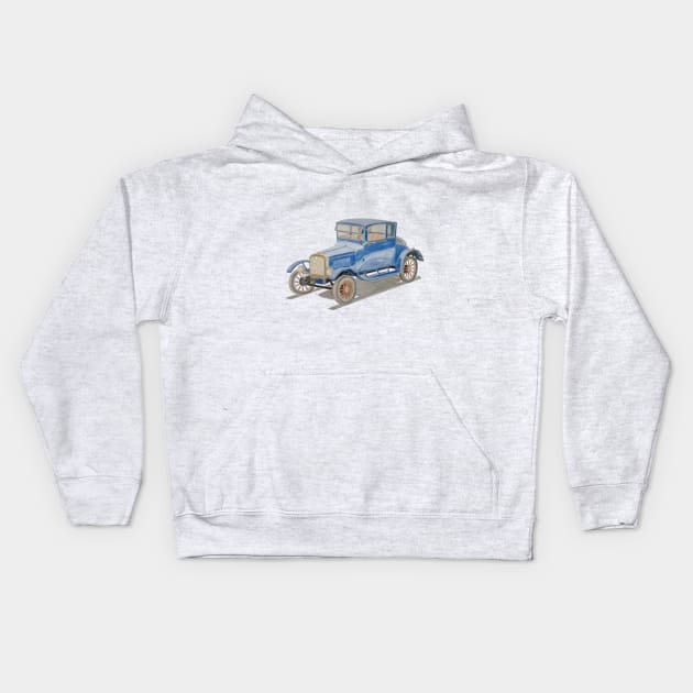 Retro Car Kids Hoodie by An.D.L.